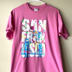 Pink Graphic San Francisco T-Shirt